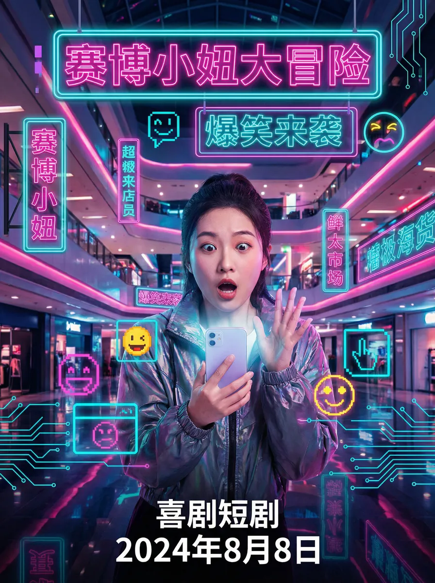 免费羞羞午夜爽爽爽视频 搞笑喜剧短剧 - 赛博小妞大冒险海报